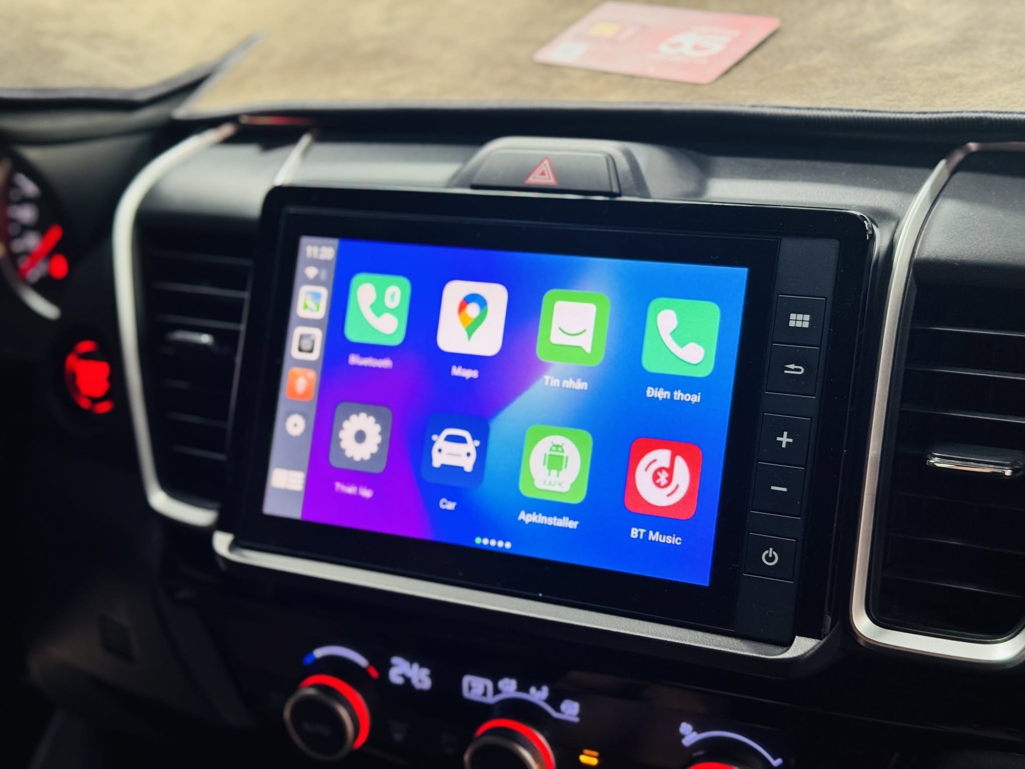 Các ứng dụng Bluetooth, Maps, điện thoại trên màn zin Honda City