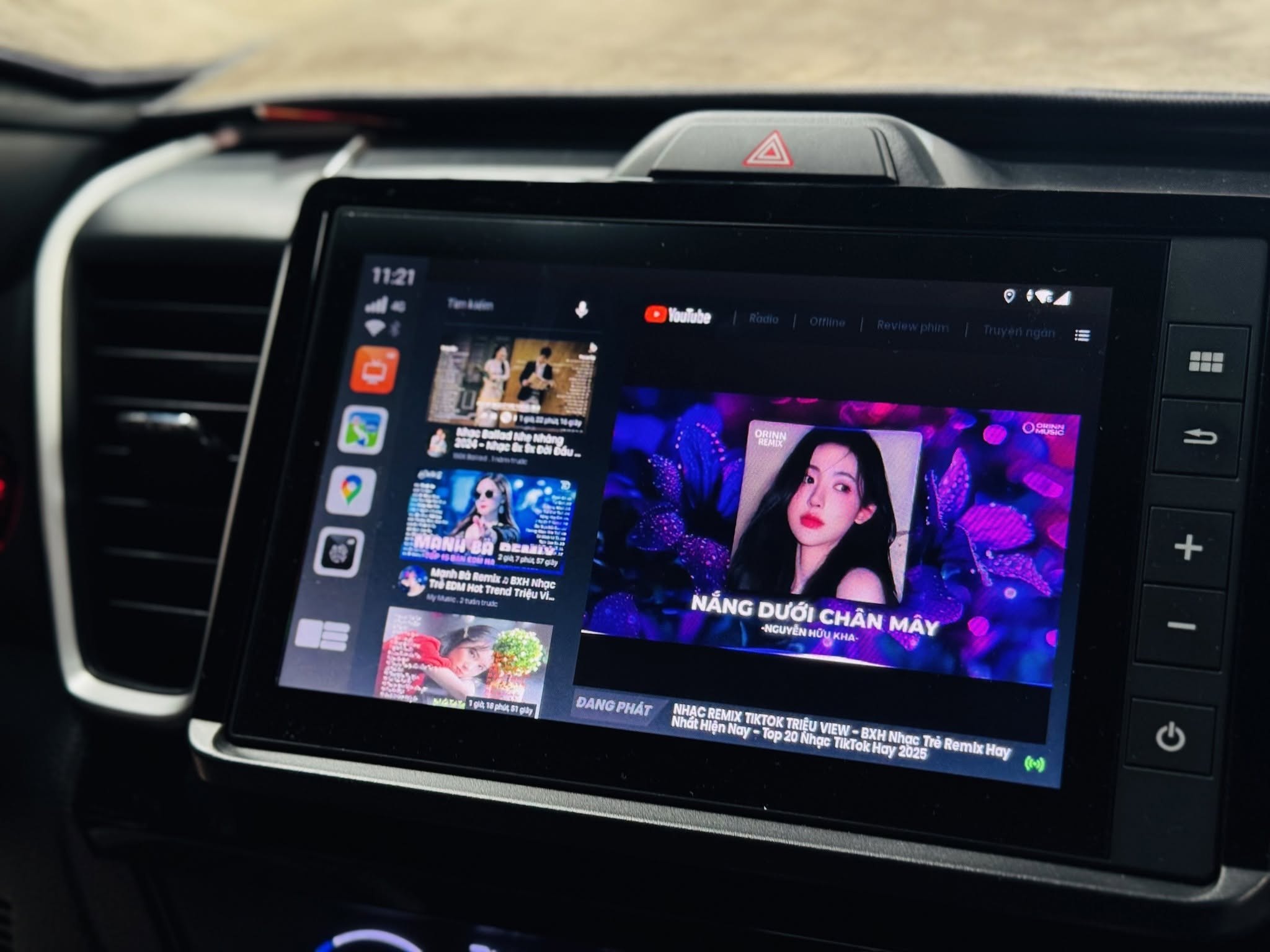 Màn zin Honda City phát YouTube qua Android Box