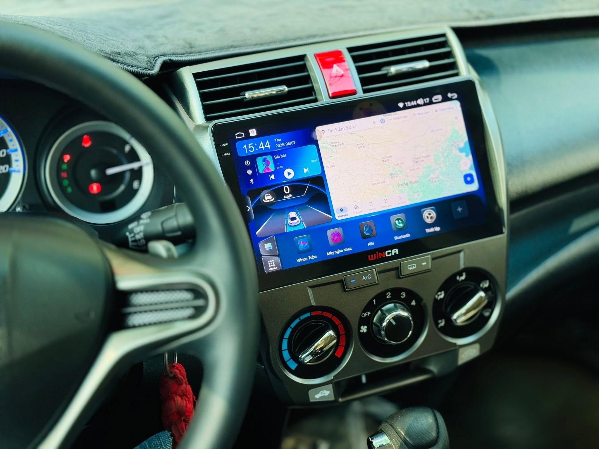 Giao diện Android hiển thị bản đồ trên Honda City 2014